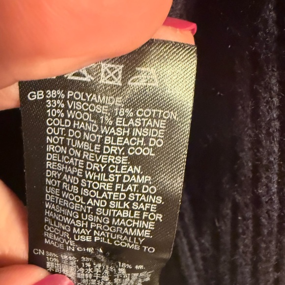 REISS-Cannon Ribbed Cardigan -Navy - Picture 10 of 11